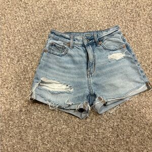American Eagle Outfitters Distressed Blue Jean Shorts